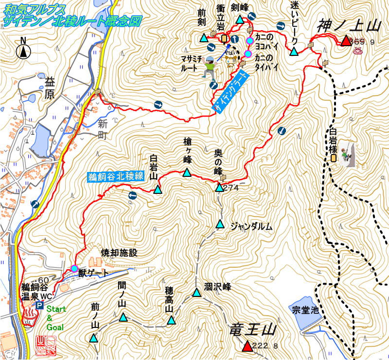 天井のねずみ 日野巌 和気アルプス ザイデン／北稜ルート